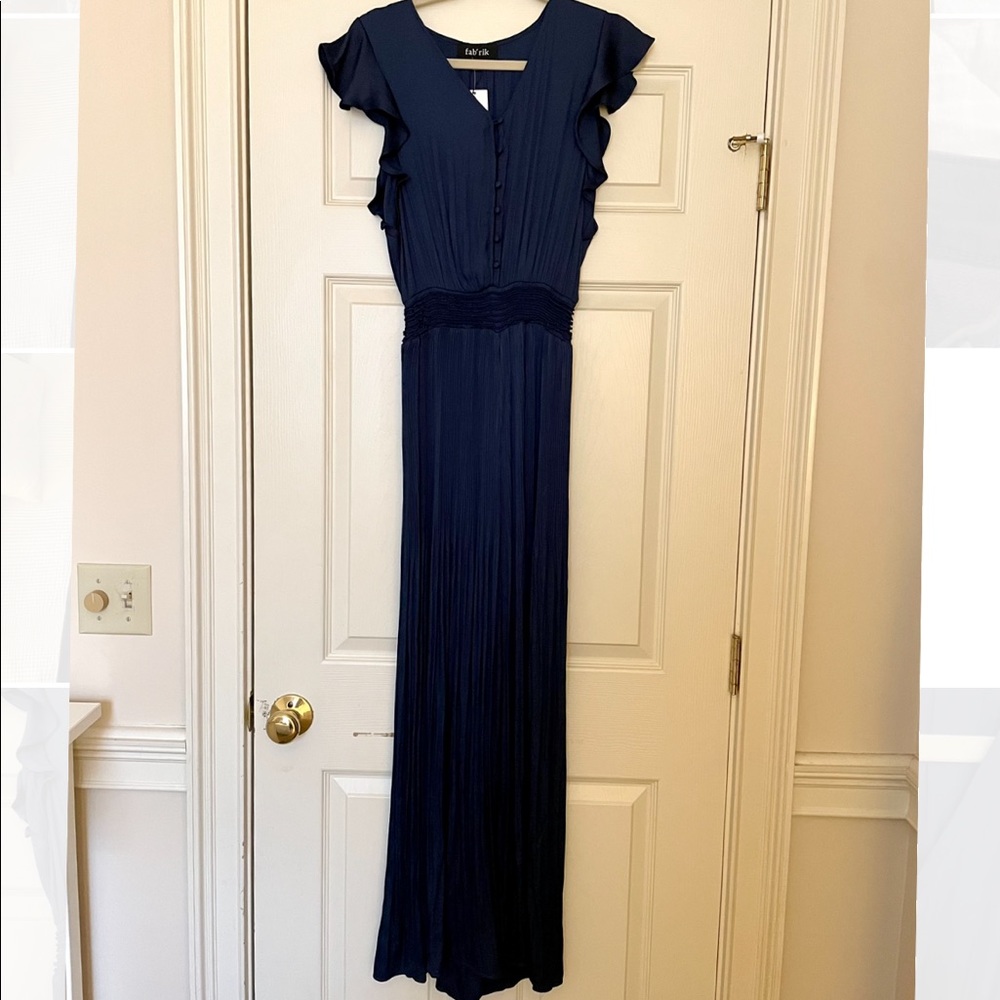 Fabrik Silk Navy Jumpsuit